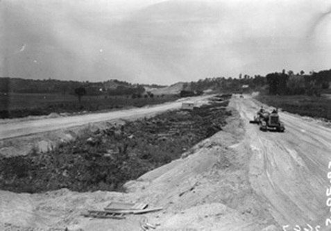 Road construction 1936